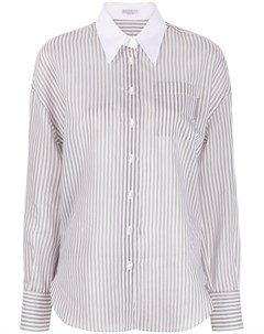 Полосатая рубашка на пуговицах Brunello cucinelli
