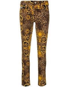 Джинсы скинни с леопардовым принтом Versace jeans couture