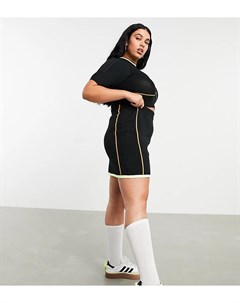 Черная трикотажная мини юбка adidas x Ivy park