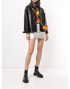 Стеганая юбка мини с эффектом металлик и карманами Chanel pre-owned