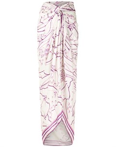 Длинная юбка саронг с абстрактным принтом Amir slama