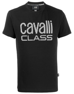 Футболка с вышитым логотипом Cavalli class