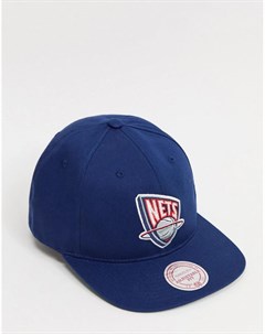 Синяя бейсболка NBA New Jersey Nets Mitchell and ness