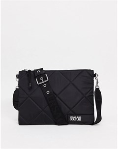 Черная стеганая сумка кошелек Versace jeans couture