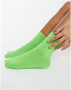 Зеленые носки до щиколотки с отворотом Asos design