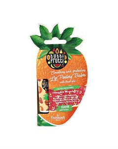 Бальзам скраб для губ Апельсин и клубника c фруктовыми маслами гладкость и защита 10 г Tutti frutti