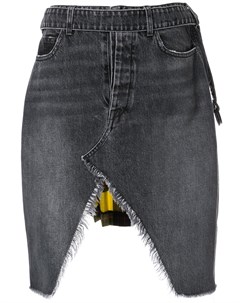 Джинсовая юбка с контрастной вставкой Unravel project