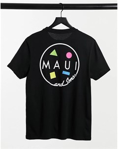 Черная oversized футболка Classic Cookie Maui and sons