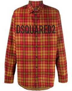 Клетчатая рубашка с логотипом Dsquared2