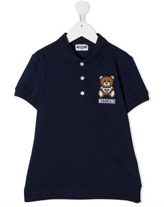 Рубашка поло с логотипом Teddy Bear Moschino kids