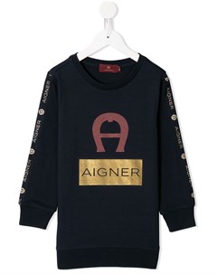 Свитер с длинными рукавами и логотипом Aigner kids