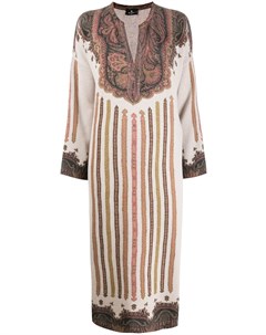 Трикотажное платье миди с узором пейсли Etro