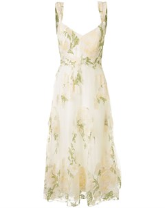Кружевное платье с цветочной вышивкой Marchesa notte