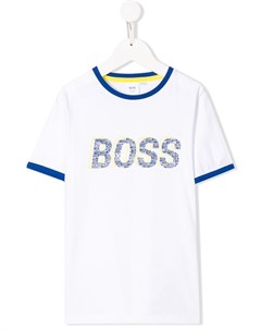 Футболка с круглым вырезом и логотипом Boss kidswear