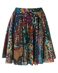 Плиссированная юбка мини с пайетками M missoni
