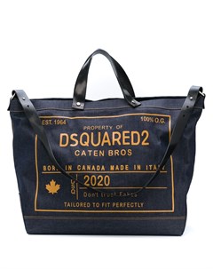 Джинсовая сумка тоут с логотипом Dsquared2