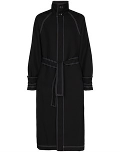 Длинное пальто с контрастной строчкой Sunnei