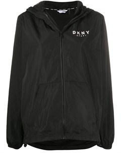 Куртка на молнии с капюшоном и логотипом Dkny