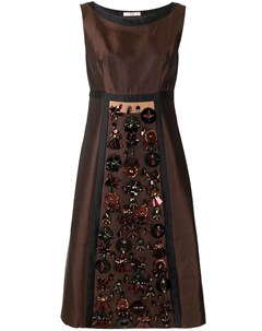 Платье А силуэта с кристаллами Prada pre-owned