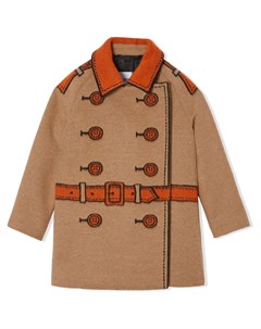 Пальто с эффектом тромплей Burberry kids