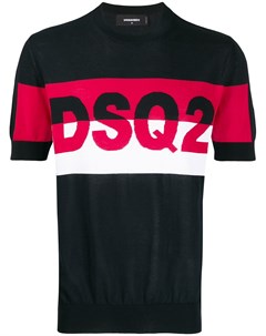 Свитер с короткими рукавами и логотипом Dsquared2