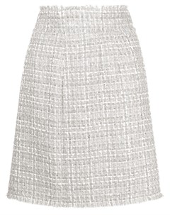 Твидовая юбка с завышенной талией Dolce&gabbana