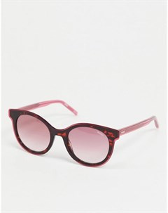 Круглые солнцезащитные очки с розовыми стеклами Hugo