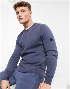 Синий свитшот с логотипом на рукаве Premium Jack & jones