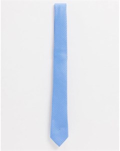 Голубой узкий галстук с геометрическим узором Asos design