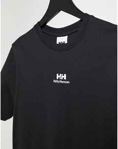 Черная футболка с логотипом YU Twin Helly hansen