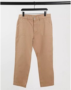 Песочные брюки узкого кроя в утилитарном стиле Albam Albam utility