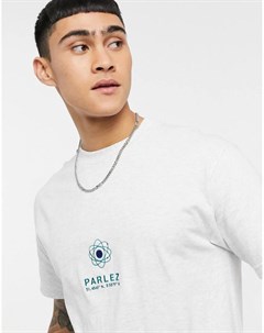Серая футболка с вышивкой Atom Parlez