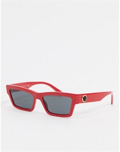 Красные квадратные солнцезащитные очки Versace