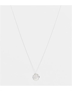 Ожерелье из стерлингового серебра с круглой подвеской с расплавленной фактурой Kingsley ryan
