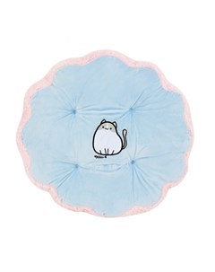 Мягкая игрушка подушка Кот на голубом 45 см Kawaii factory