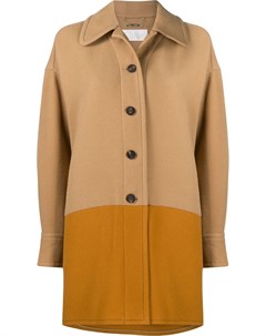 Двухцветное однобортное пальто Chloe