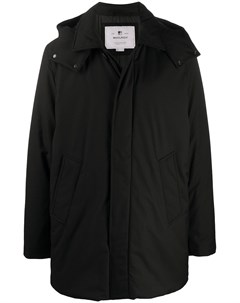 Однобортное пальто с капюшоном Woolrich