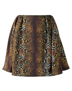 Расклешенная юбка мини со змеиным принтом Versace