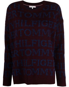 Джемпер с логотипом вязки интарсия Tommy hilfiger