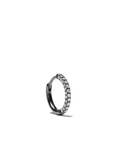 Серьга кольцо Giulia из черного золота с бриллиантами White bird