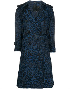 Пальто с поясом и леопардовым принтом R13