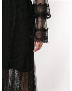 Прозрачное платье с вышивкой Costarellos