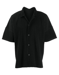 Рубашка в рубчик с короткими рукавами Issey miyake