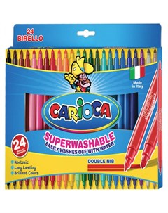 Фломастеры Berillo двухсторонние 24 цвета Carioca