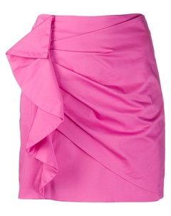 Атласная мини юбка Perinne асимметричного кроя со сборками Derek lam 10 crosby