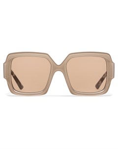 Солнцезащитные очки в квадратной оправе с черепаховыми дужками Prada eyewear