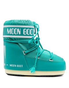 Дутые ботинки на шнуровке с логотипом Moon boot