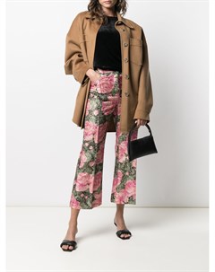 Укороченные брюки с цветочным принтом Paco rabanne