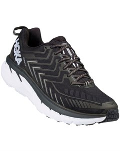 Беговые Кроссовки 2018 M Clifton 4 Black white Hoka