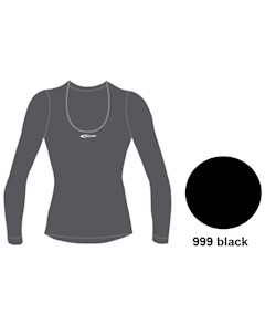 Футболка С Длинным Рукавом Tecnosoft Plus Long Sl wide Neck T Shirt Lady Black Черный Accapi